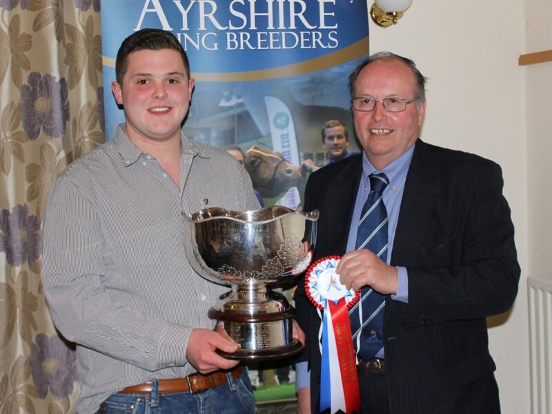 Hugh Stevenson Award Winner 2016  - Matthew McLean with Society President - Robert Adams