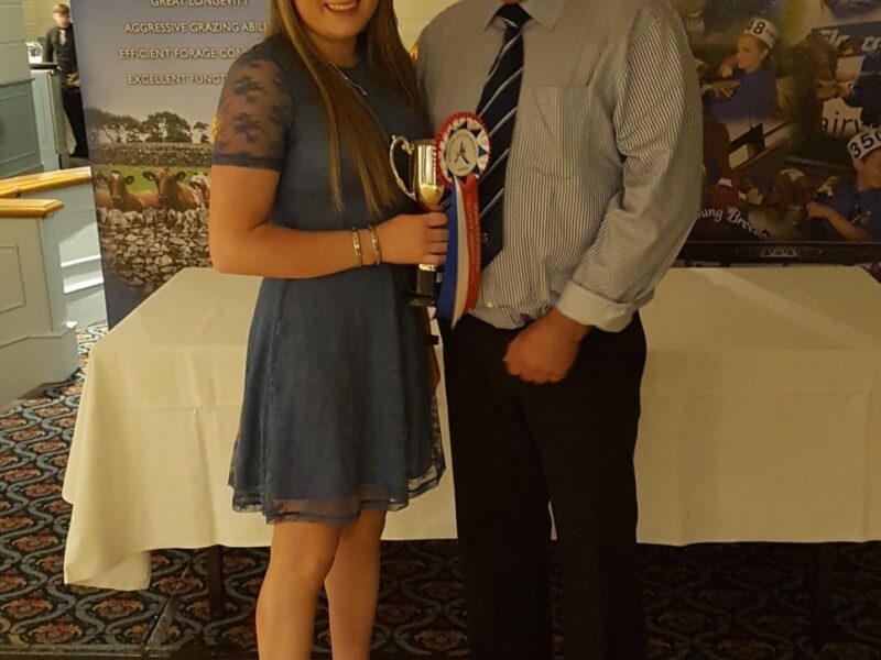 John Cochrane award winner Katie Davidson and President Keith Davidson