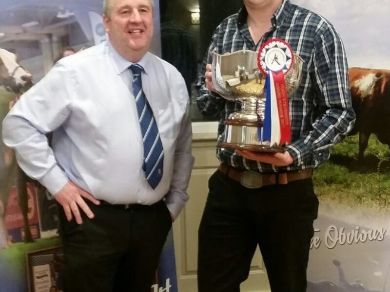 Hugh Stevenson award winner Kevin Lawrie with President Gilmour Lawrie