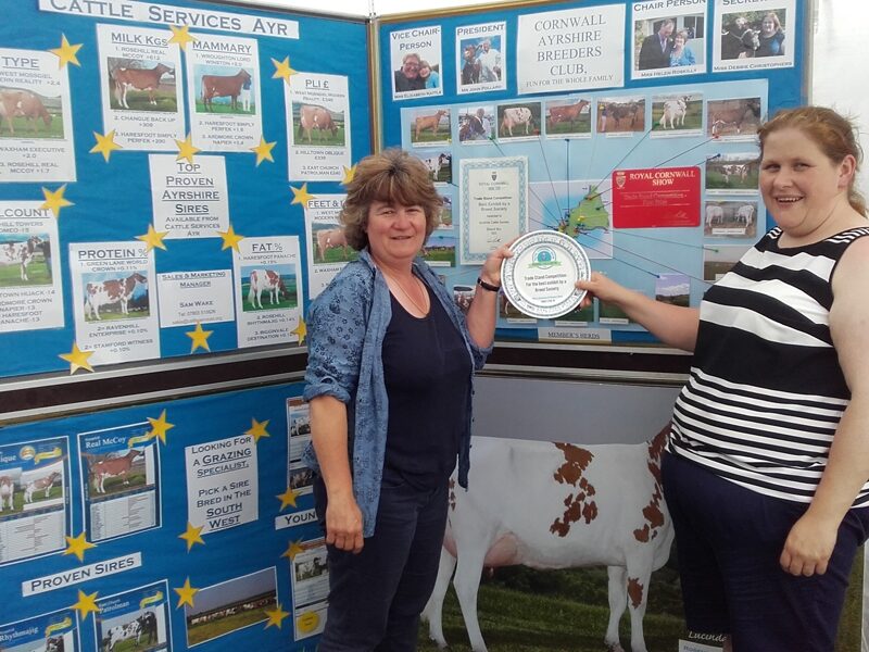 The Cornwall Ayrshire Breeders Club Won The Best Breed Society Stand