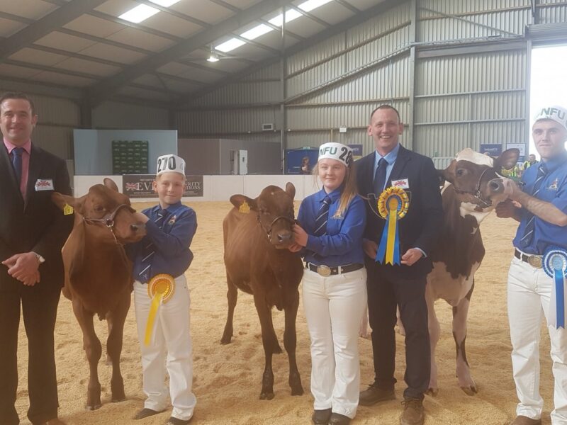 Showmanship - L to R Judge Ben Yates, Cameron Carson, Hollie Keenan, Duncan Hunter, Jamie Keenan
