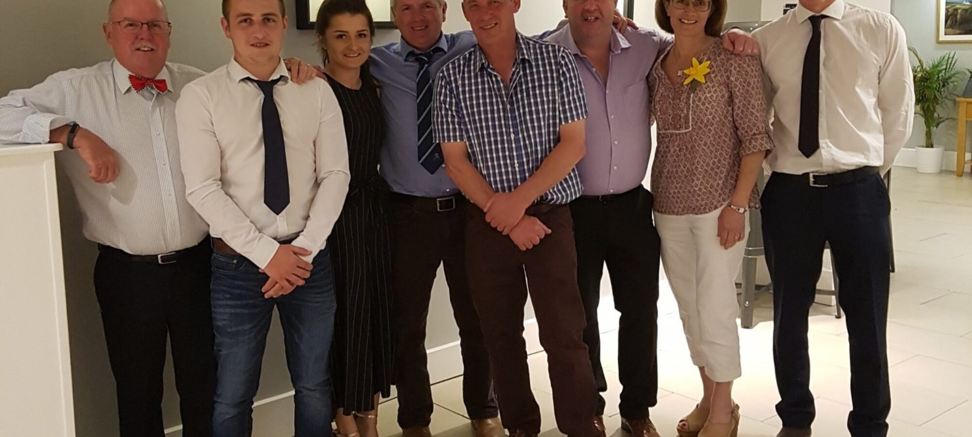 The succesful purchasers with the Reed Family