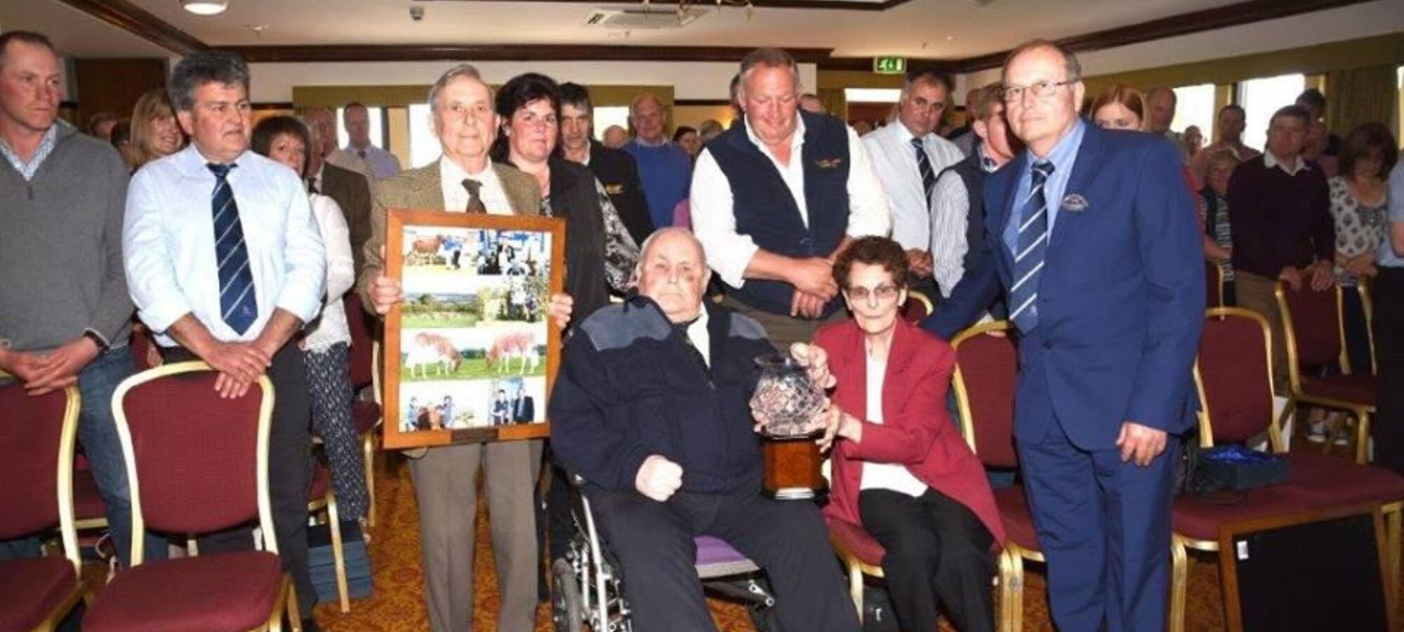 Chris Window with his Lifetime Achievement Award pictured alongside with his wife Hazel