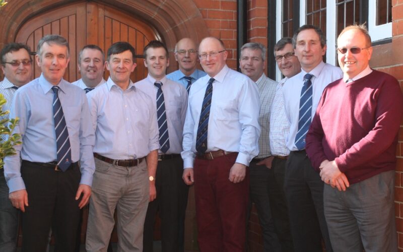 Pictured are Cattle Services Directors along with Arthur Lawrie, Gilmour Lawrie and Robert Adams who were also present at the AGM