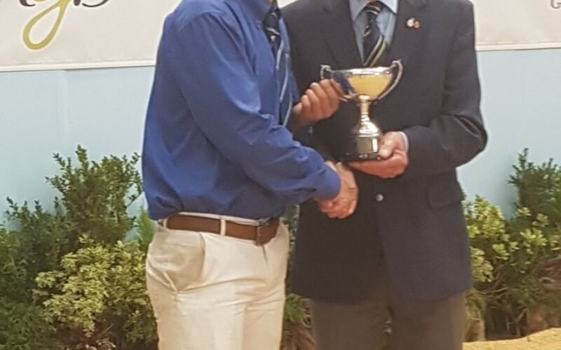 James Danforth receiving his award from Dick Stapleton