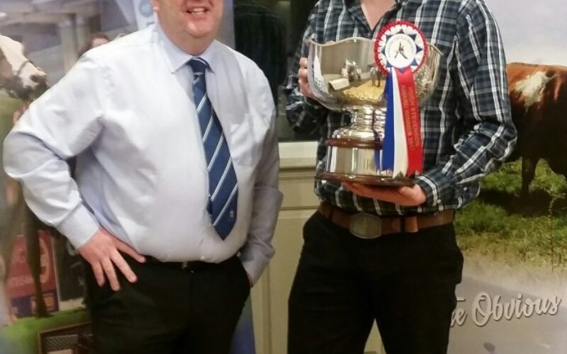 Hugh Stevenson award winner Kevin Lawrie with President Gilmour Lawrie