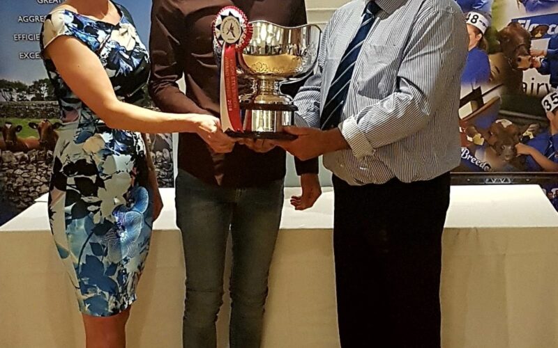Hugh Stevenson award winner Shaun Rennie with President Keith Davidson and Vicki Silvera