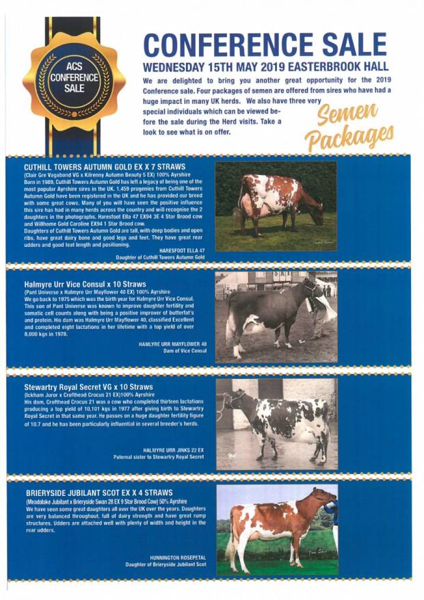 2019 Ayrshire Cattle Society Conference Sale - Wednesday 15th May 2019